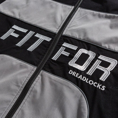 Jacket Men Reflective Strip Patchwork Letter Embroidery Zipper Coat