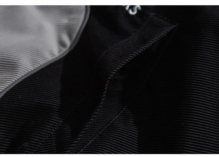 Jacket Men Reflective Strip Patchwork Letter Embroidery Zipper Coat