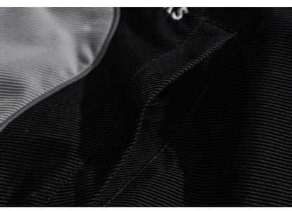 Jacket Men Reflective Strip Patchwork Letter Embroidery Zipper Coat