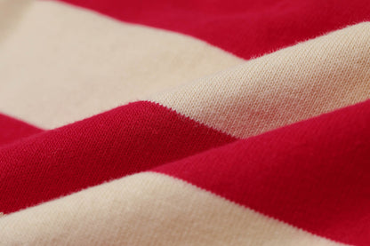 Striped Applique High Waist Casual Vintage Overall Dresses