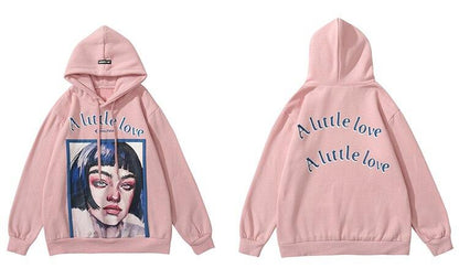 Girl Letter Printed Hoodie