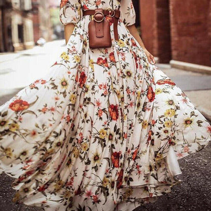 Boho Floral Long Maxi Dress