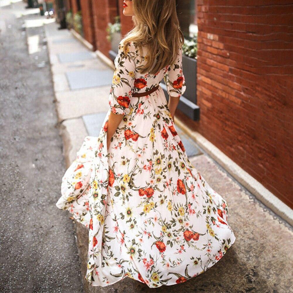 Boho Floral Long Maxi Dress