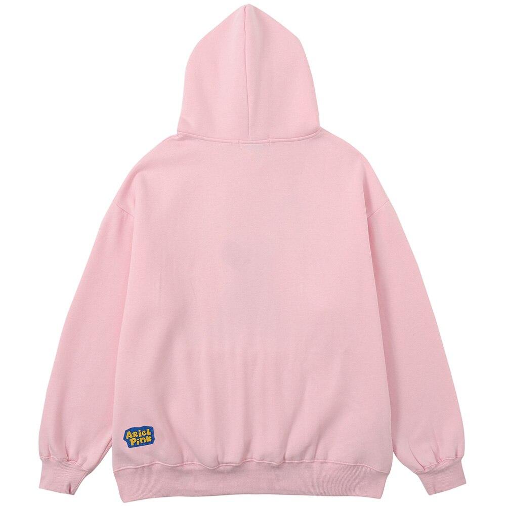 Hoodies Men Cartoon Comics Girl Letter Graffiti Fleece Pullovers