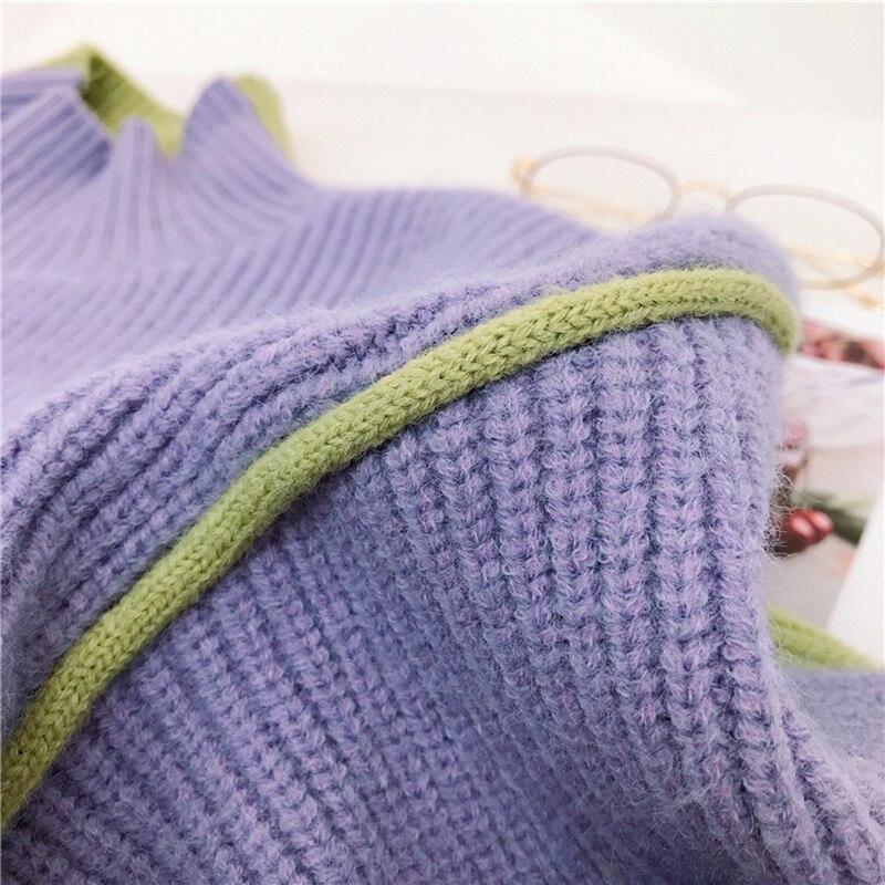 Cold Winter Women Knitted Turtleneck Thicken Sweaters Casual Basic