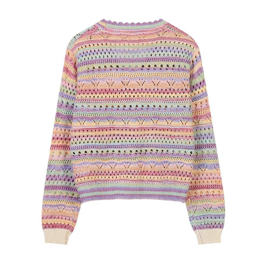 Summer Hollow  Rainbow  Knitted Sweater