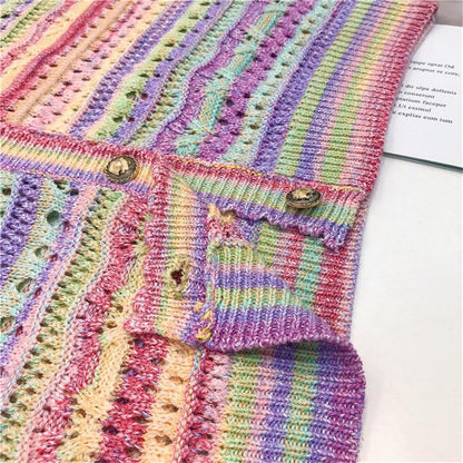 Summer Hollow  Rainbow  Knitted Sweater