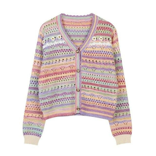 Summer Hollow  Rainbow  Knitted Sweater