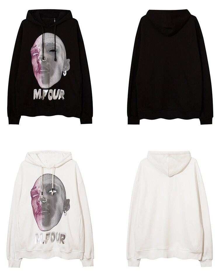 Hoodie Men Abstract Graphics Printed Fleece Pullovers Sweatshirt