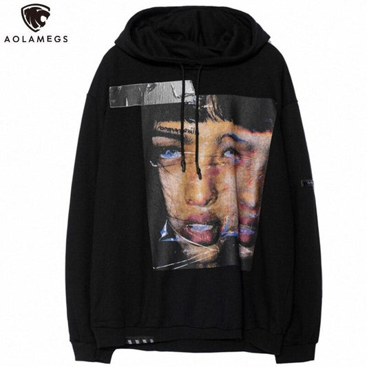 Hoodie Men Rock Gothic Girl Punk Letter Hooded Tops Hip Hop Harajuku