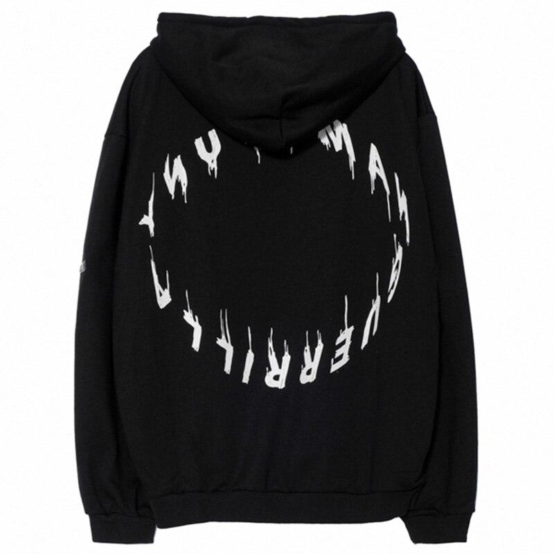 Hoodie Men Rock Gothic Girl Punk Letter Hooded Tops Hip Hop Harajuku