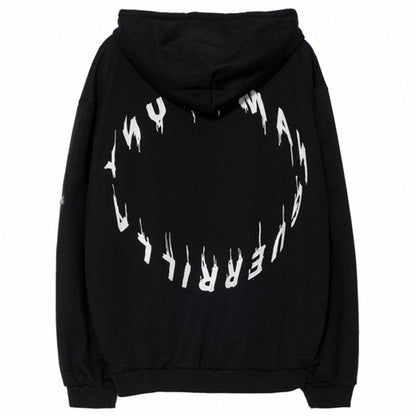 Hoodie Men Rock Gothic Girl Punk Letter Hooded Tops Hip Hop Harajuku