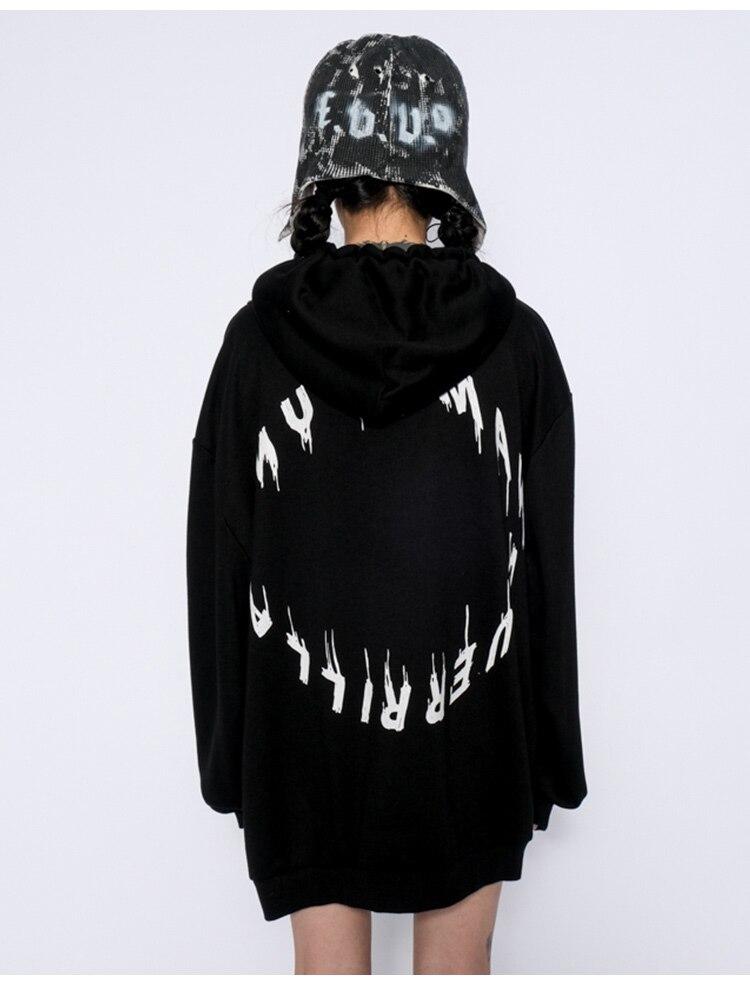Hoodie Men Rock Gothic Girl Punk Letter Hooded Tops Hip Hop Harajuku