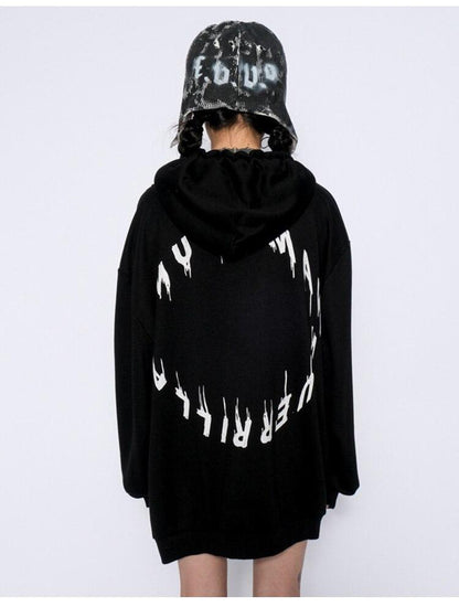 Hoodie Men Rock Gothic Girl Punk Letter Hooded Tops Hip Hop Harajuku