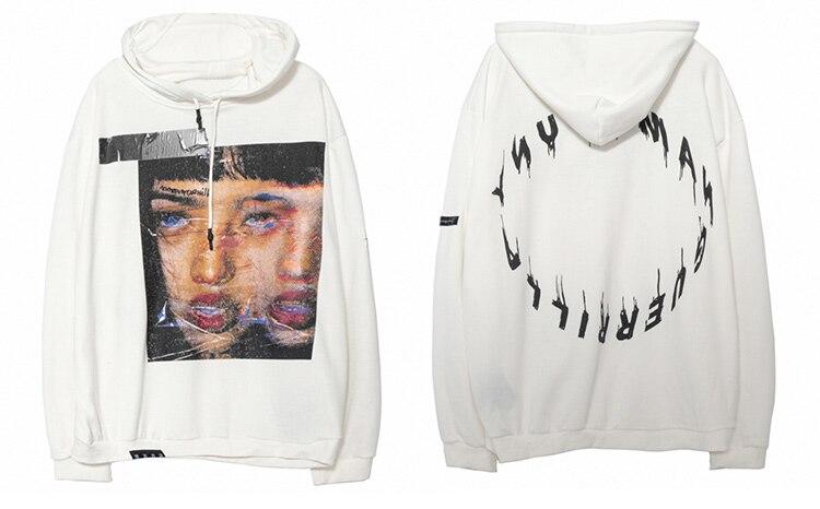 Hoodie Men Rock Gothic Girl Punk Letter Hooded Tops Hip Hop Harajuku
