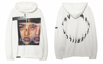 Hoodie Men Rock Gothic Girl Punk Letter Hooded Tops Hip Hop Harajuku