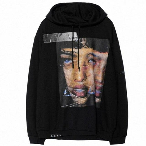 Hoodie Men Rock Gothic Girl Punk Letter Hooded Tops Hip Hop Harajuku