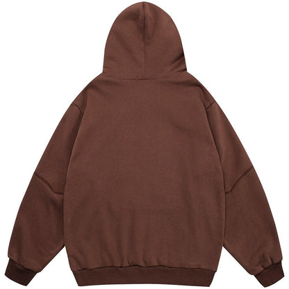 Hoodie Men Heart Bone Graffiti Fleece Warm Pullover Couple Oversize