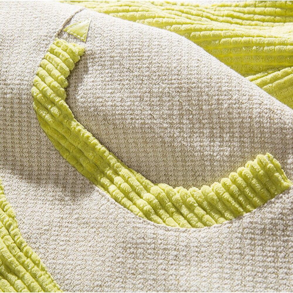 Unisex Track Jacket Color Block Drawstring Loose Cozy