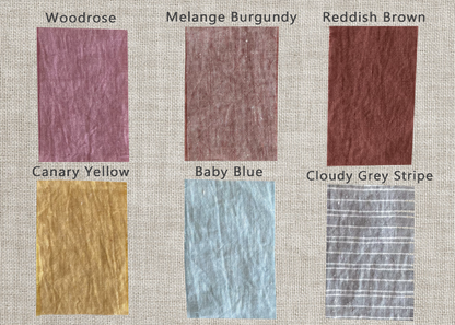 Deep Rose linen bed throw